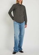 Calvin Klein Sophie Checked Cotton-poplin Shirt Black