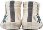 Golden Goose White & Gray Slide Classic Sneakers