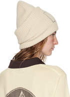 Acne Studios Beige Embellished Square Beanie