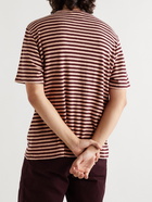 Folk - Classic Striped Slub Cotton-Jersey T-Shirt - Pink