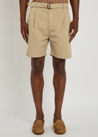 Oliver Spencer Belted Cotton Shorts Beige