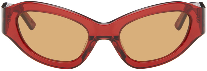 Photo: Eckhaus Latta SSENSE Exclusive Red 'The Bug' Sunglasses