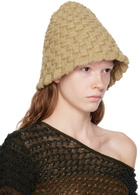 Isa Boulder Tan Woven Bucket Hat