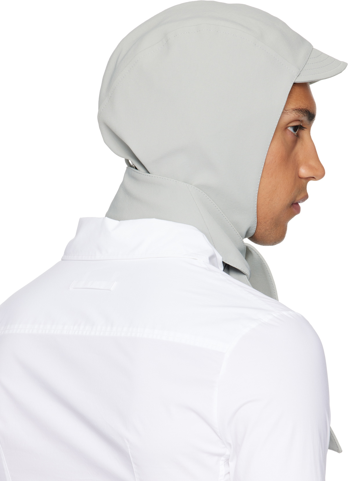 Jean Paul Gaultier Gray Long Panel Hood