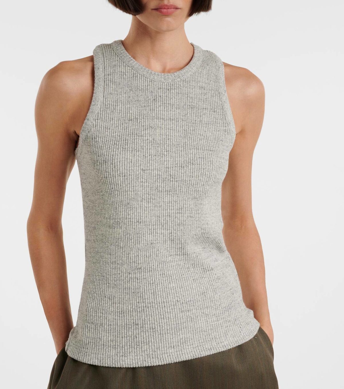 Bottega Veneta Ribbed-knit cotton tank top