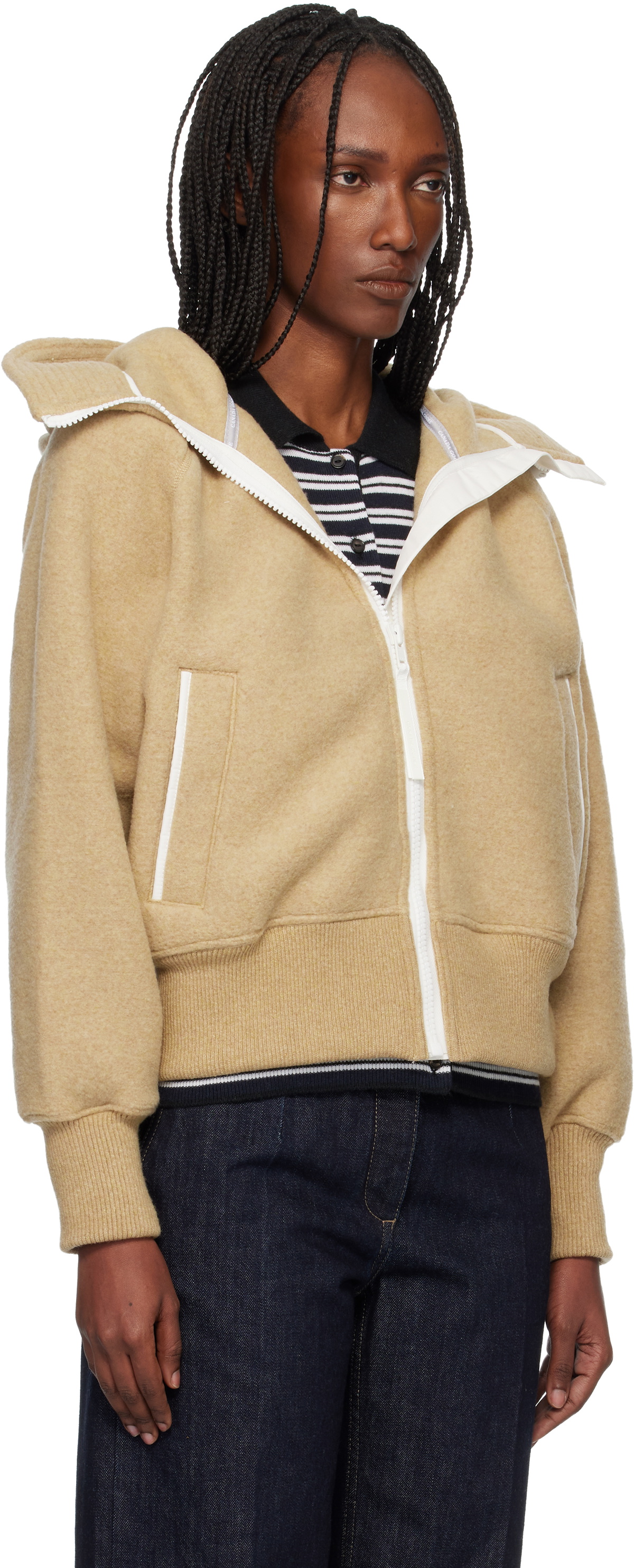 Canada Goose Beige 'White Label' Chilliwack Bomber Jacket