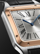 Cartier - Santos-Dumont Large 43.5mm 18-Karat Rose Gold, Stainless Steel and Alligator Watch, Ref. No. CRW2SA0037