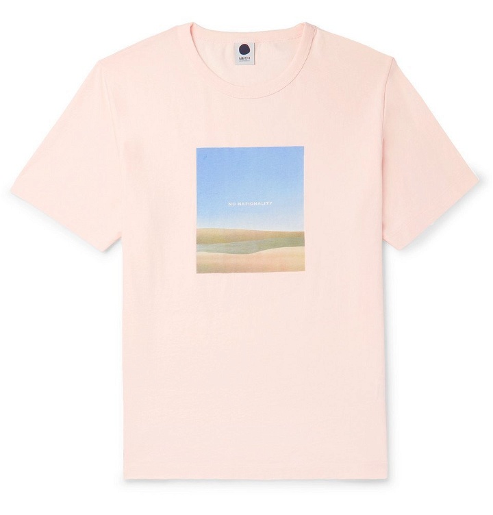 Photo: NN07 - Printed Cotton-Jersey T-shirt - Men - Pink