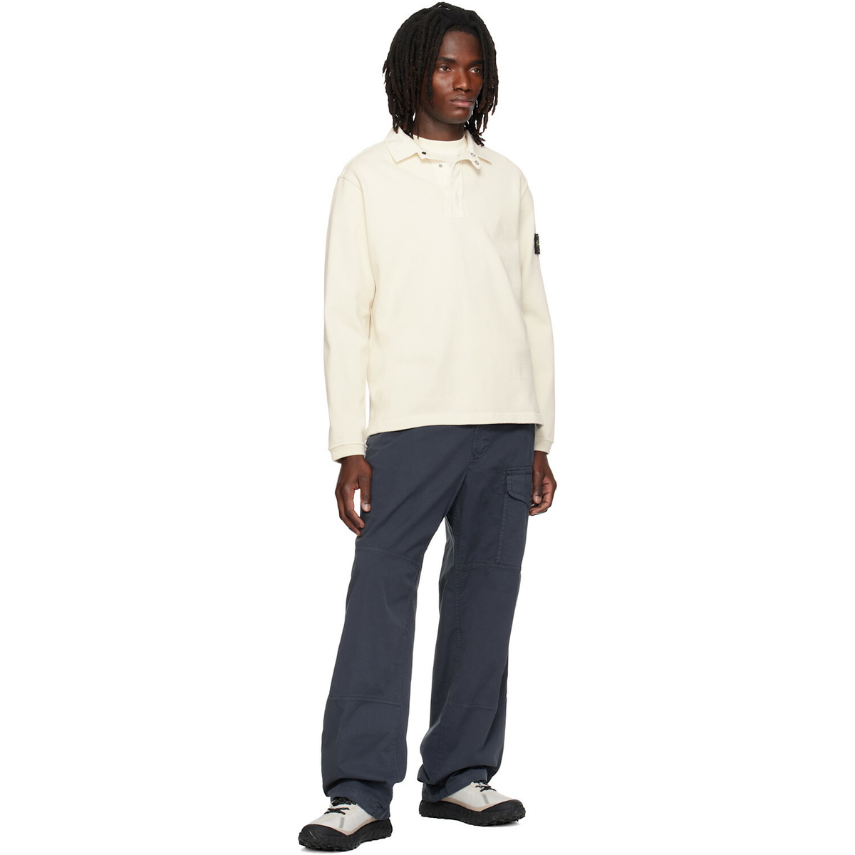 Stone Island Off-White 6100001 Heavy Cotton Jersey Polo