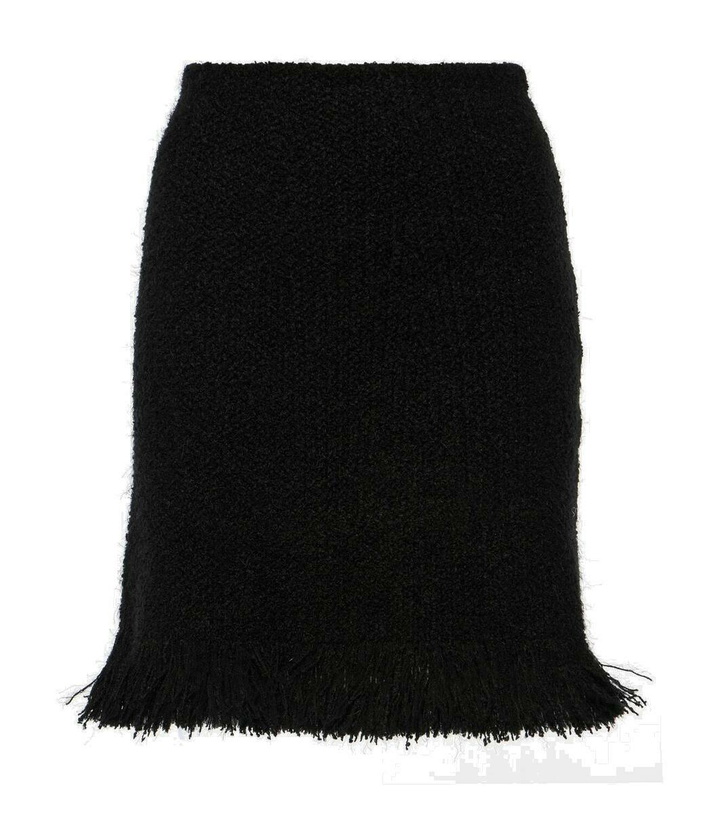 Photo: Chloé High-rise fringed wool-blend miniskirt