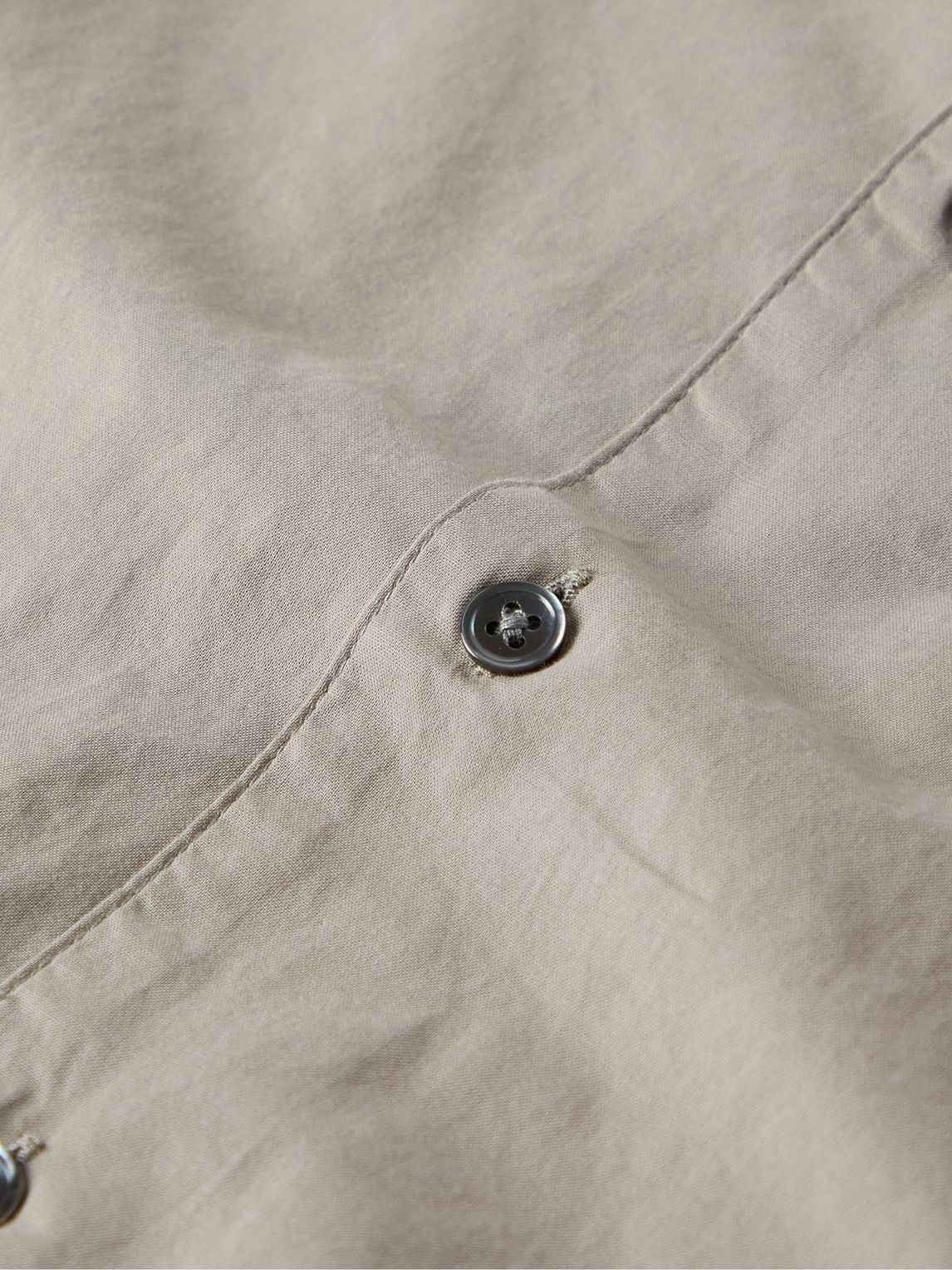 James Perse - Convertible-Collar Cotton Shirt - Neutrals James Perse