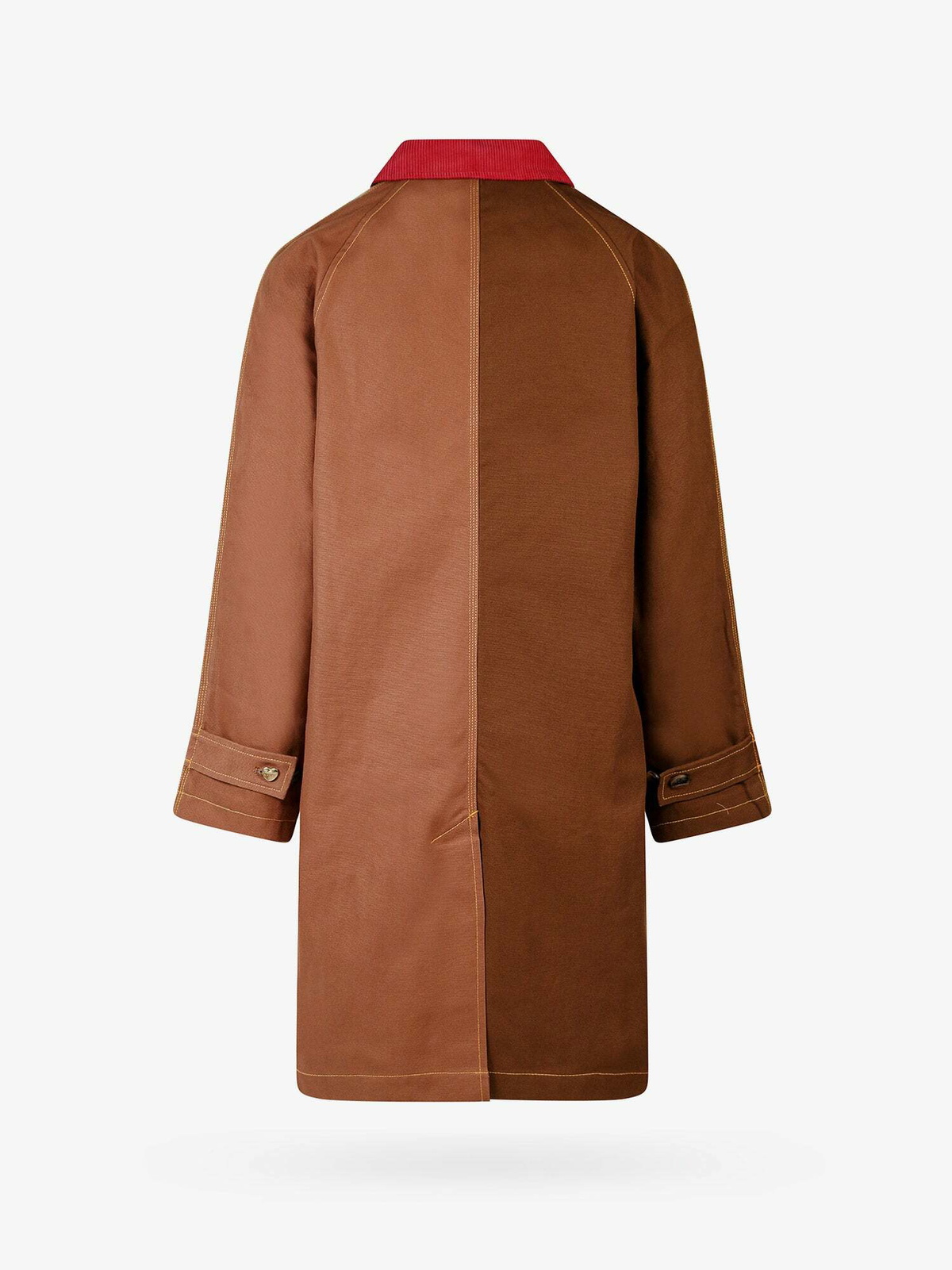 MARNI×carhartt カラーブロックコート ステンカラー MARNI - MARNI X CARHARTT WIP - BROWN COLOUR-BLOCK COAT