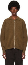 LE17SEPTEMBRE Brown Zip-Up Cardigan