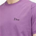Dime Men's Classic Small Logo T-Shirt in Violet