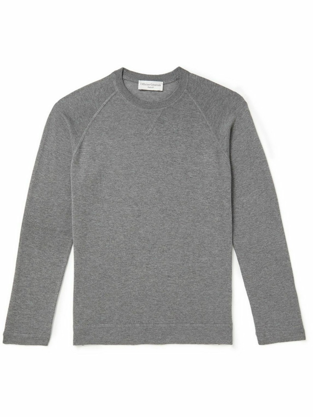 Photo: Officine Générale - Nate Cotton and Lyocell-Blend Sweater - Gray
