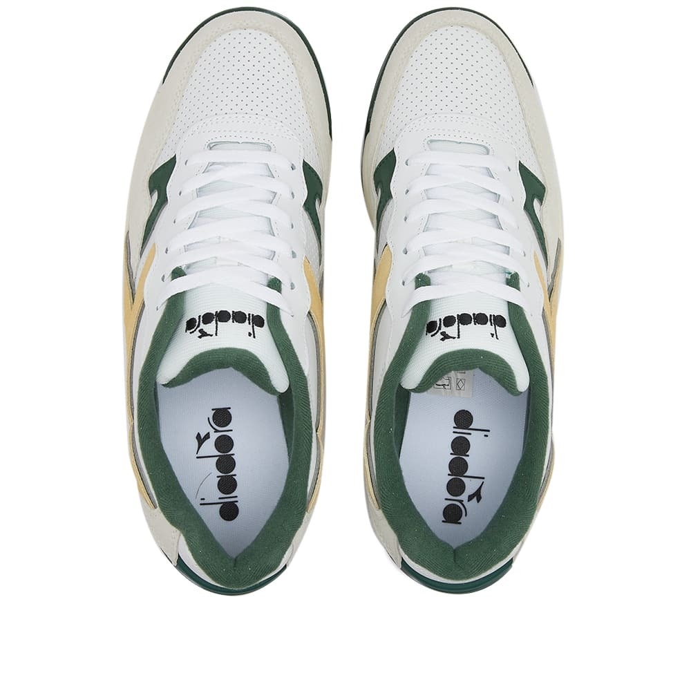 Diadora Men's Winner SL Sneakers in White/Greener Pastures Diadora