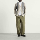 Beams Plus Men's Multi Stripe Cardigan in Grey
