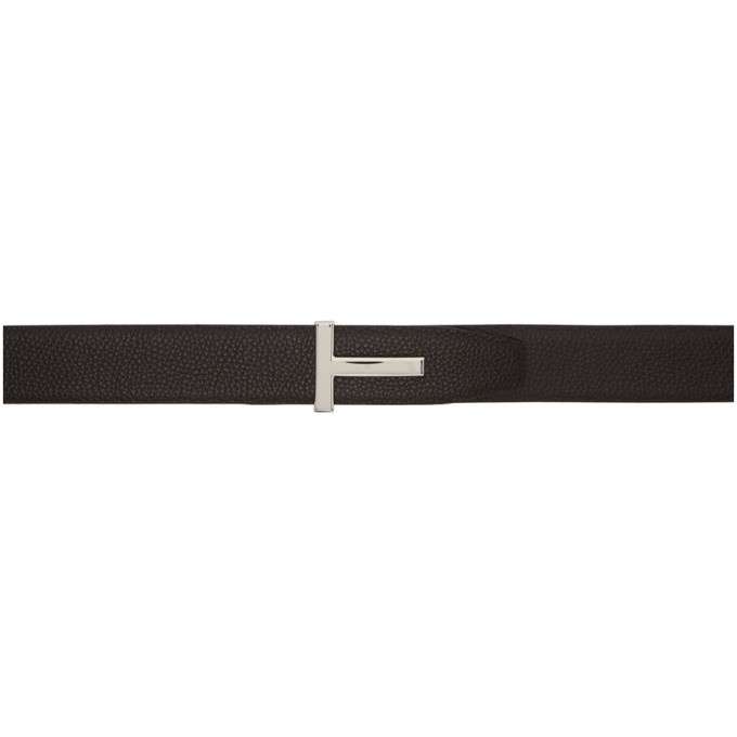Photo: Tom Ford Reversible Brown and Black T Icon Belt