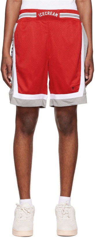 Photo: ICECREAM Red Basketball Shorts