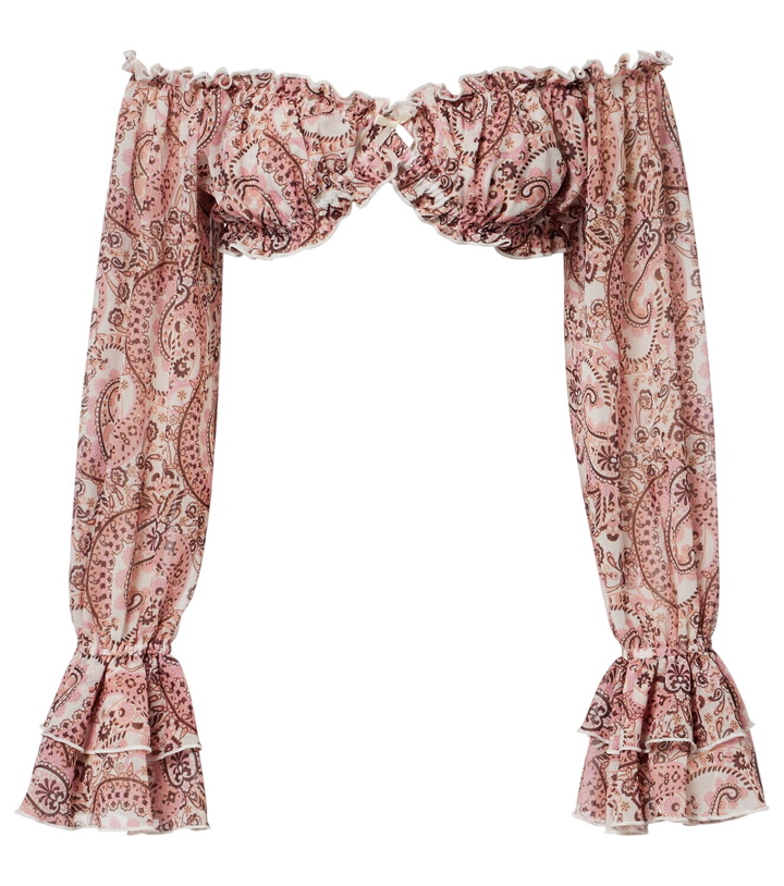 Photo: Bananhot Elma off-shoulder paisley crop top