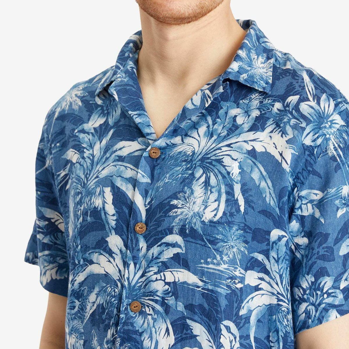 Polo Ralph Lauren Men's Surf Club Vacation Shirt in Indigo Palm