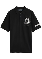 Billionaire Boys Club Embellished Astro Piqué Cotton Polo Shirt Black