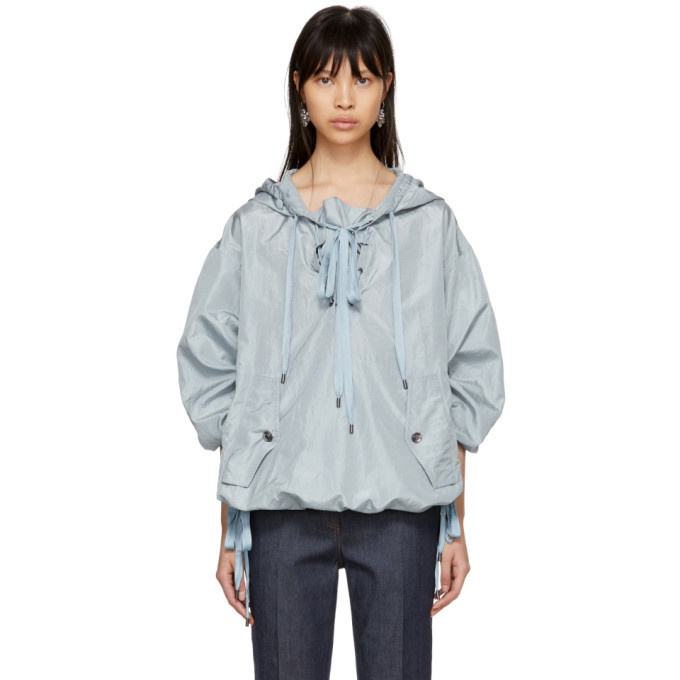 Bottega Veneta Blue Silk Taffeta Jacket