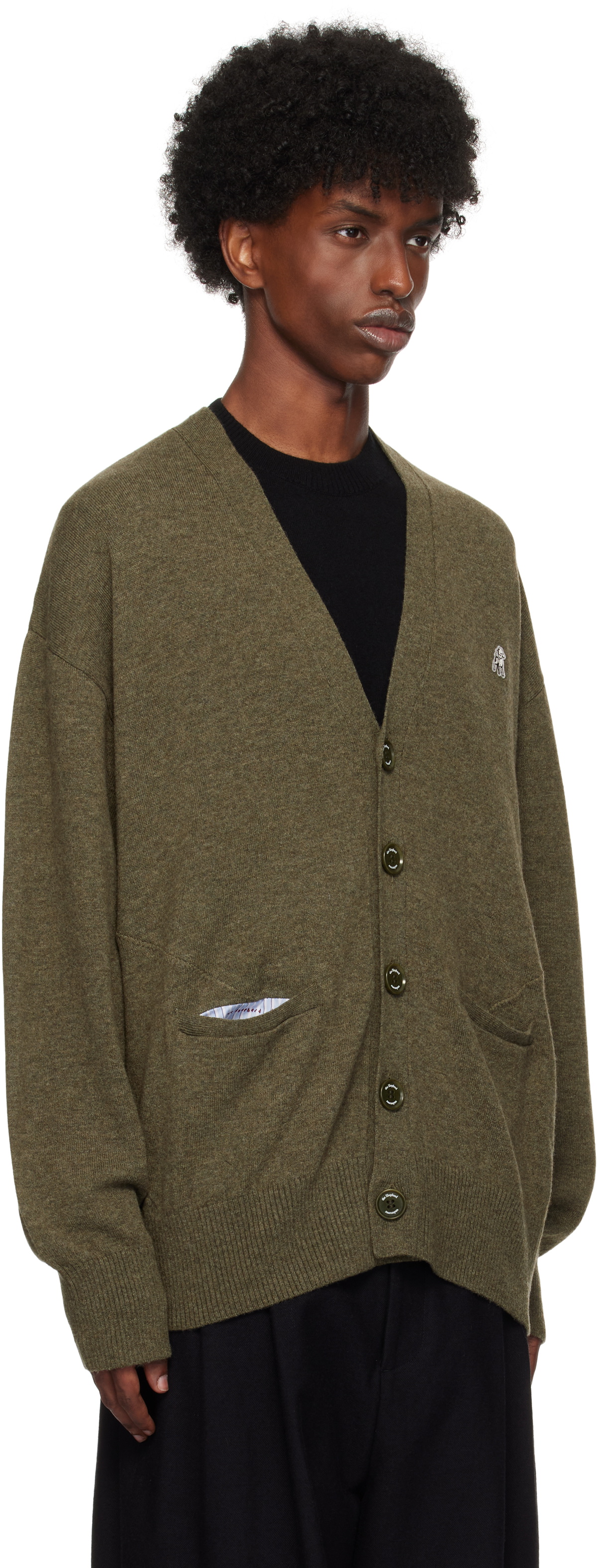 the Shepherd UNDERCOVER Khaki US2D4992-2 Cardigan