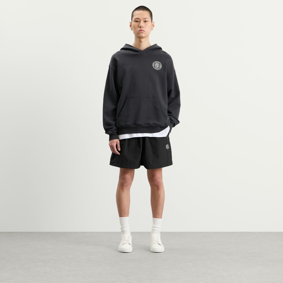 END. Flight Drawstring Short in Black