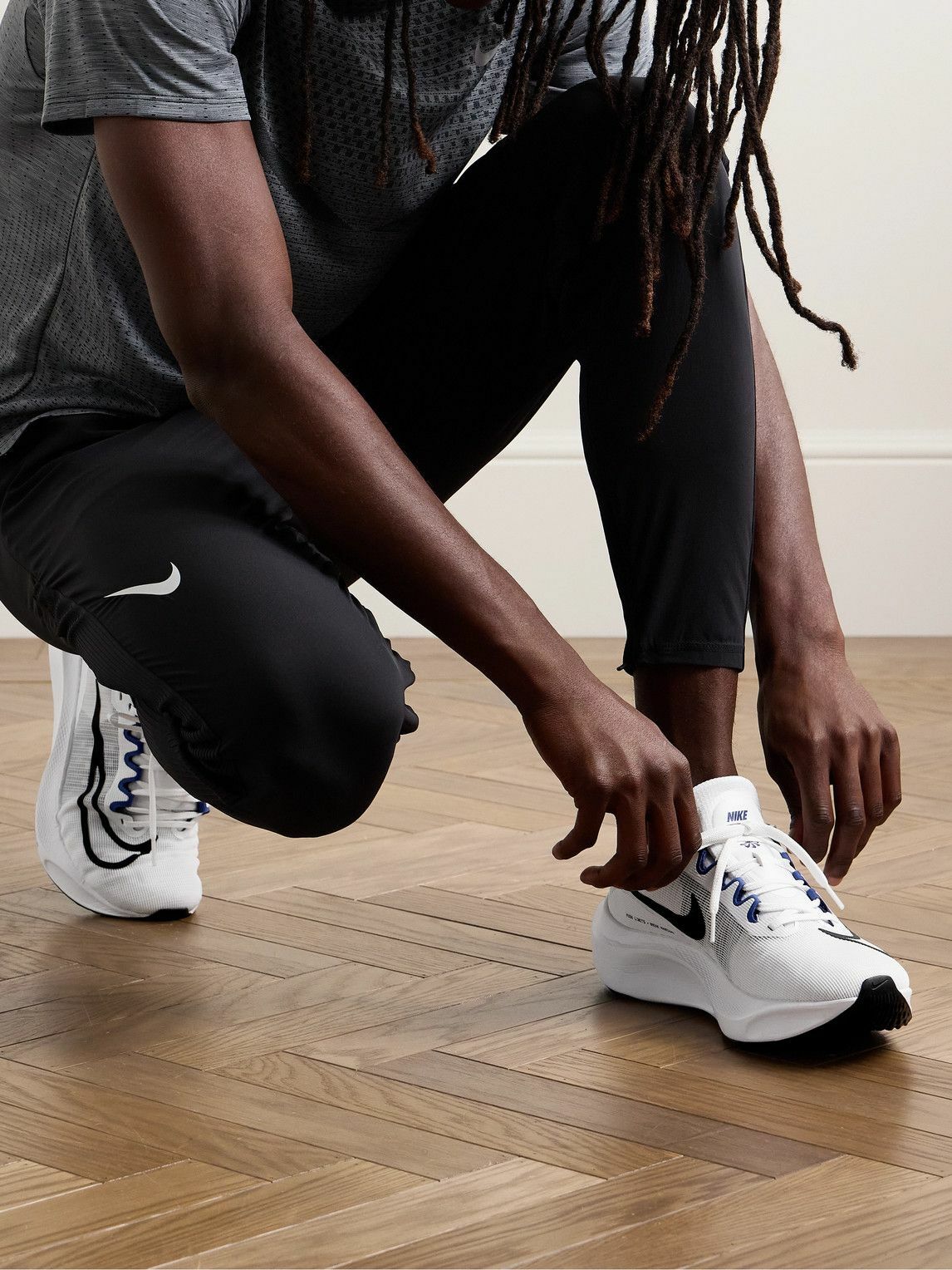 Nike Running - Zoom Fly 5 Rubber-Trimmed Mesh Sneakers