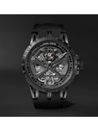 ROGER DUBUIS - Excalibur Huracán Automatic Skeleton 45mm DLC-Coated Titanium and Rubber Watch, Ref. No. RDDBEX0829 - Gray