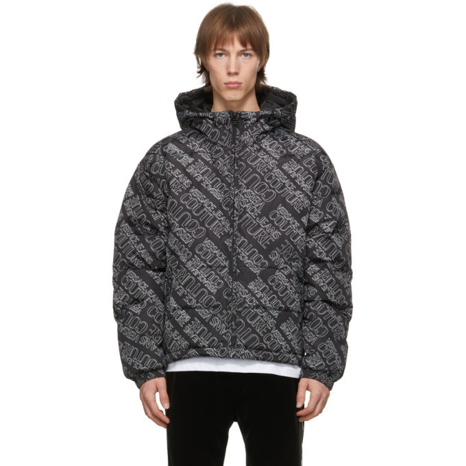 Photo: Versace Jeans Couture Black Logo Puffer Jacket