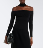 Simkhai Lila off-shoulder ribbed-knit top