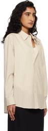 Dunst Off-White 2-Way Oversized Striped Shirt