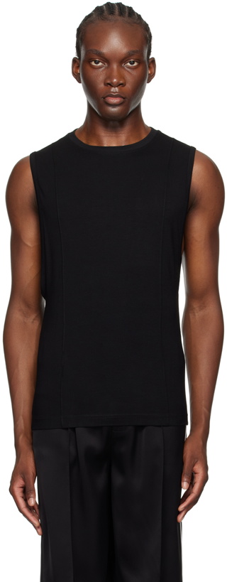 Photo: Peter Do Black Creased Muscle Tank Top