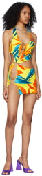Louisa Ballou SSENSE Exclusive Yellow & Blue Sex Wax Dress