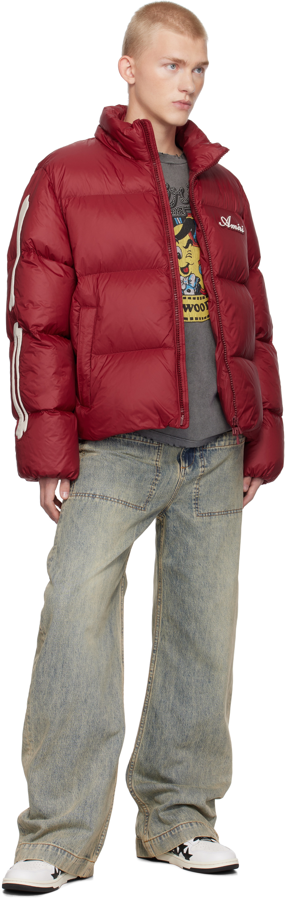 AMIRI Red Bones Down Jacket Amiri