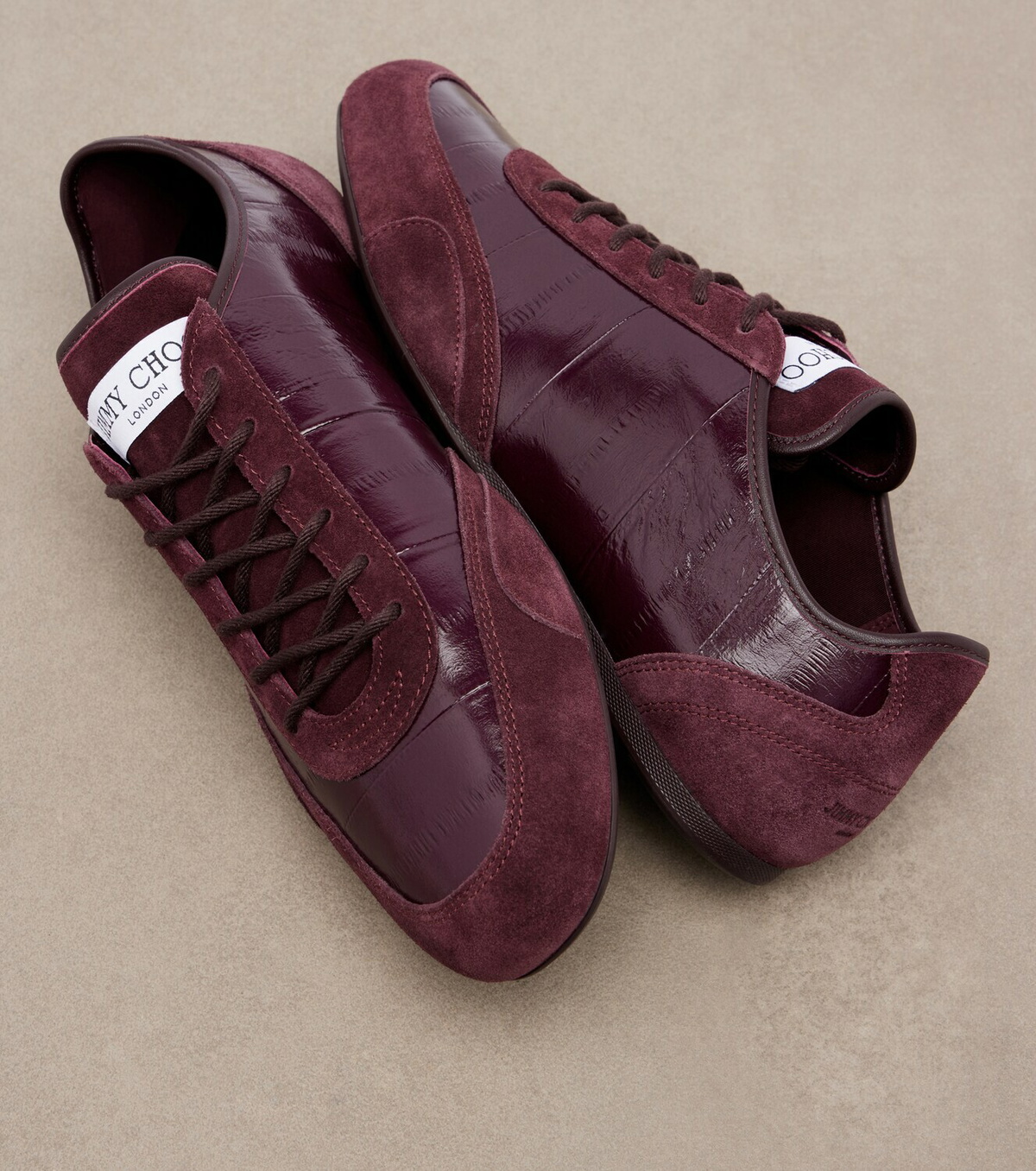 Jimmy Choo Sunny leather and suede sneakers