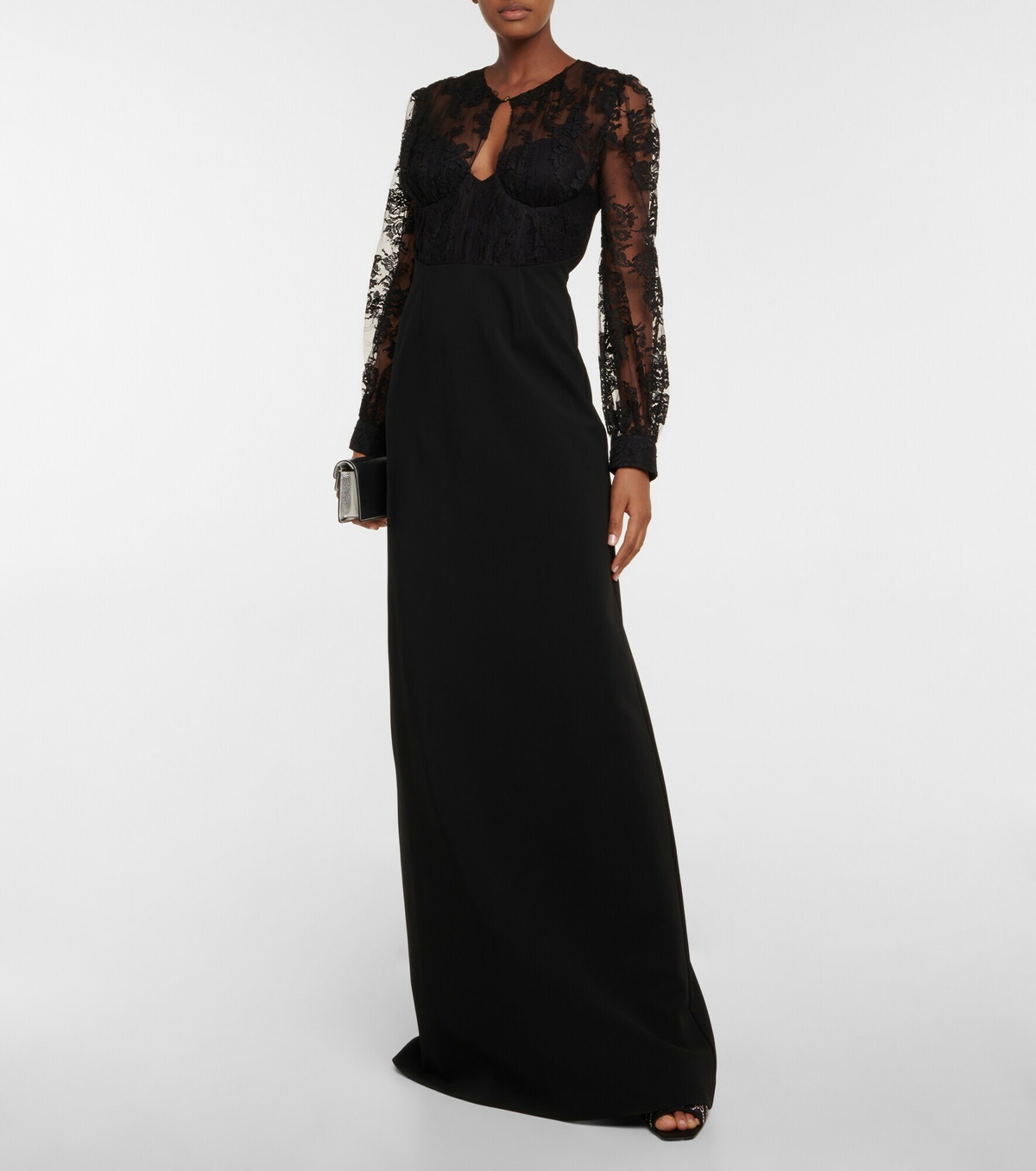 Gucci - Lace-insert gown Gucci