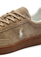 Polo Ralph Lauren Bedford Panelled Suede Sneakers Beige