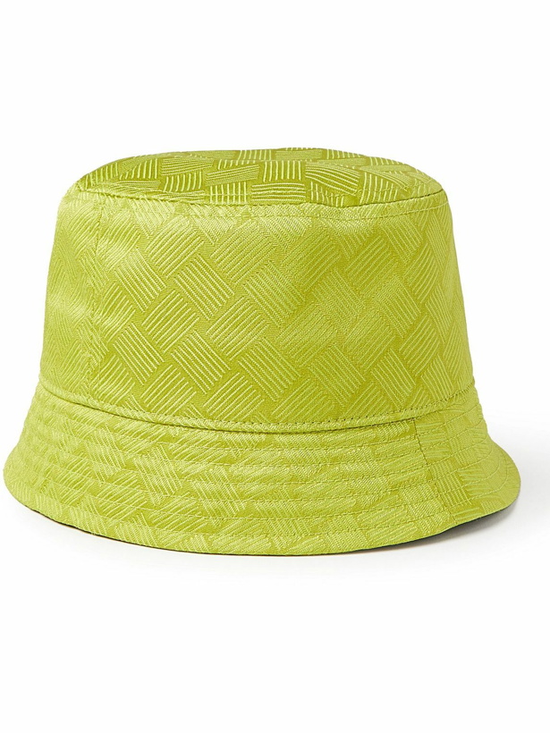 Photo: Bottega Veneta - Intrecciato-Jacquard Twill Bucket Hat - Yellow