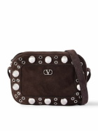 Valentino Garavani - Nellcôte Embellished Suede Messenger Bag