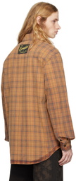 EGONlab Orange Tartan Overshirt