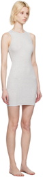 SKIMS Gray Cotton Rib Tank Minidress