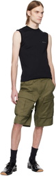 Mugler Khaki Relaxed-Fit Cargo Shorts