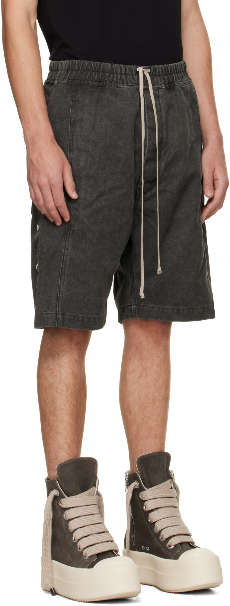 Rick Owens DRKSHDW Gray Tower Pusher Shorts