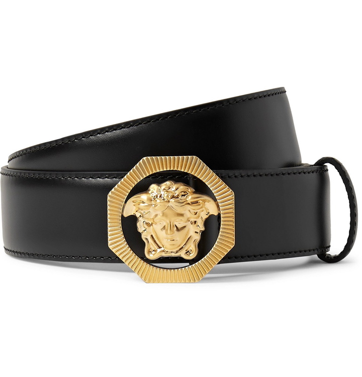 Photo: Versace - 3cm Black Leather Belt - Black