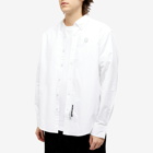 Men's AAPE Now Camo Silicon Badge Oxford Shirt in White