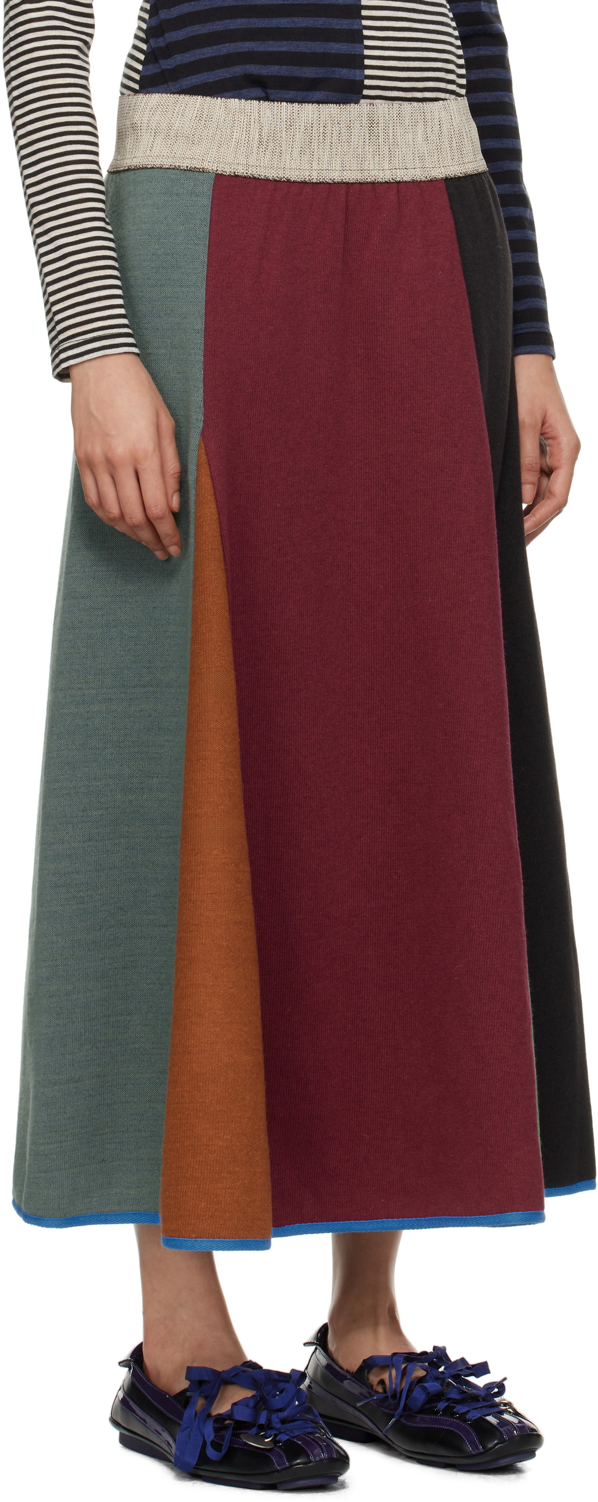 SC103 Multicolor Axis Midi Skirt