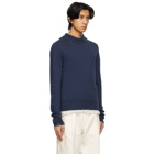 Maison Margiela Blue Wool Lining Sweater